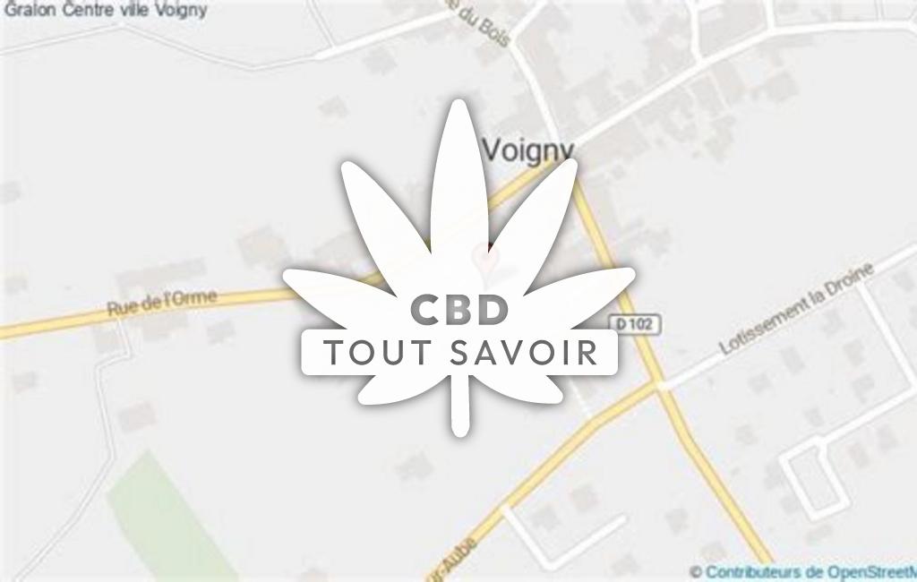 Village à Voigny avec feuille Cannabis CBD