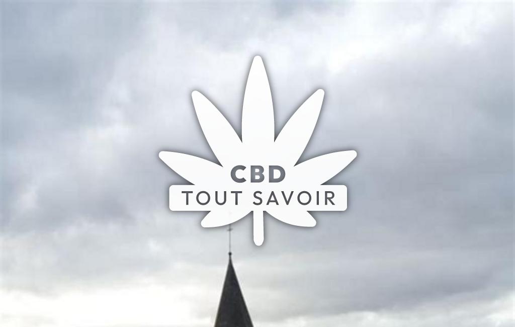 Village à Coussegrey avec feuille Cannabis CBD