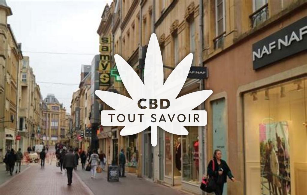 Village à Metz-Robert avec feuille Cannabis CBD