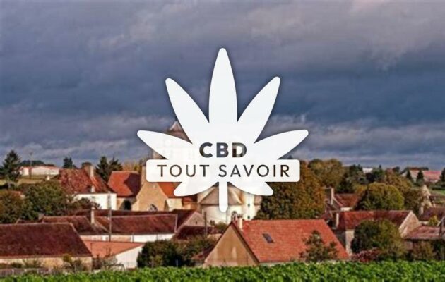 Village à Pargues avec feuille Cannabis CBD