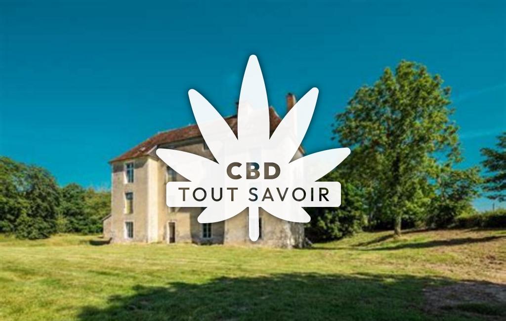 Village à Turgy avec feuille Cannabis CBD