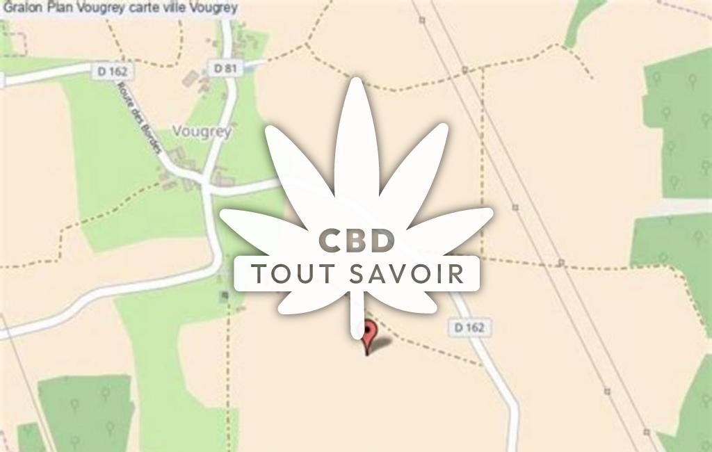 Village à Vougrey avec feuille Cannabis CBD