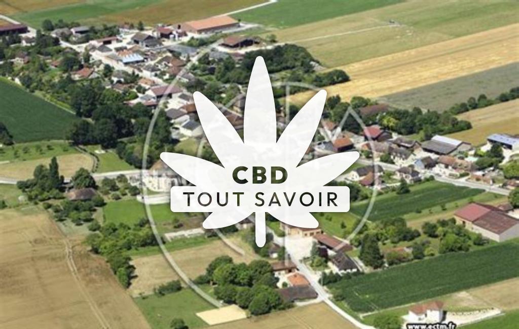 Village à Bouy-Luxembourg avec feuille Cannabis CBD