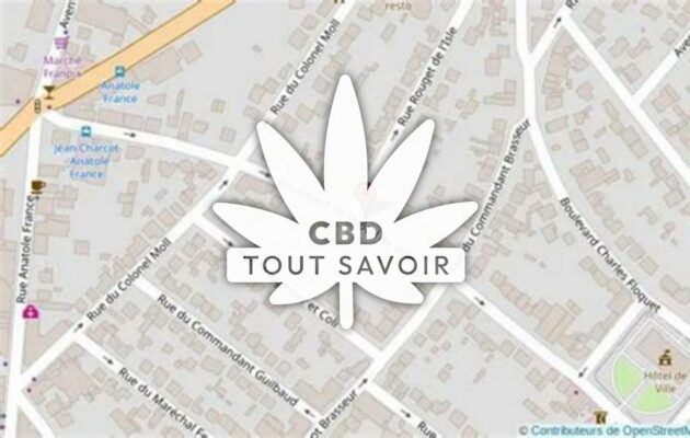 Village à Aulnay avec feuille Cannabis CBD