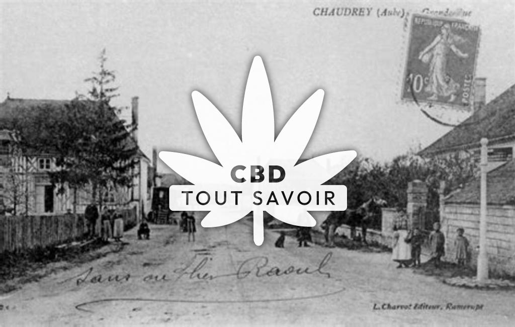 Village à Chaudrey avec feuille Cannabis CBD