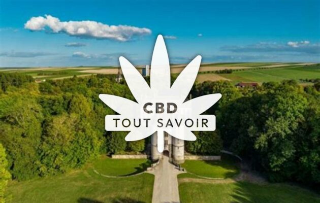 Village à Dampierre avec feuille Cannabis CBD