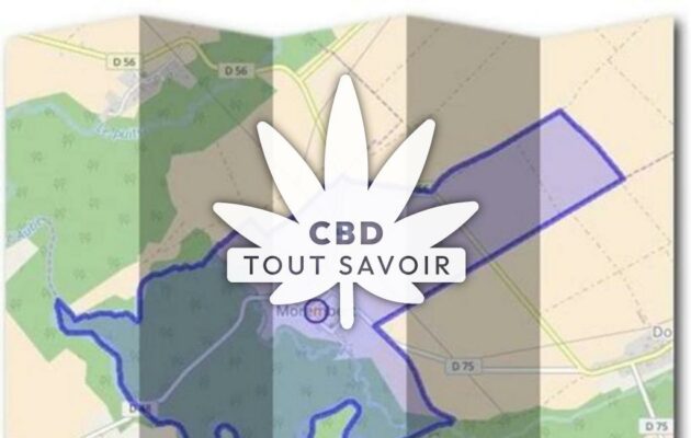 Village à Morembert avec feuille Cannabis CBD