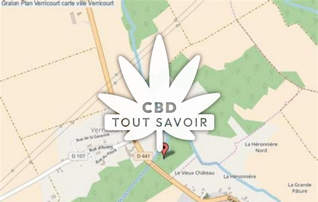 Village à Verricourt avec feuille Cannabis CBD