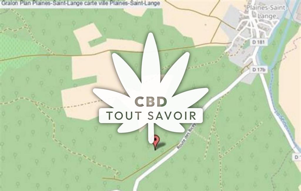 Village à Plaines-Saint-Lange avec feuille Cannabis CBD