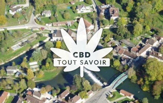 Village à Chappes avec feuille Cannabis CBD