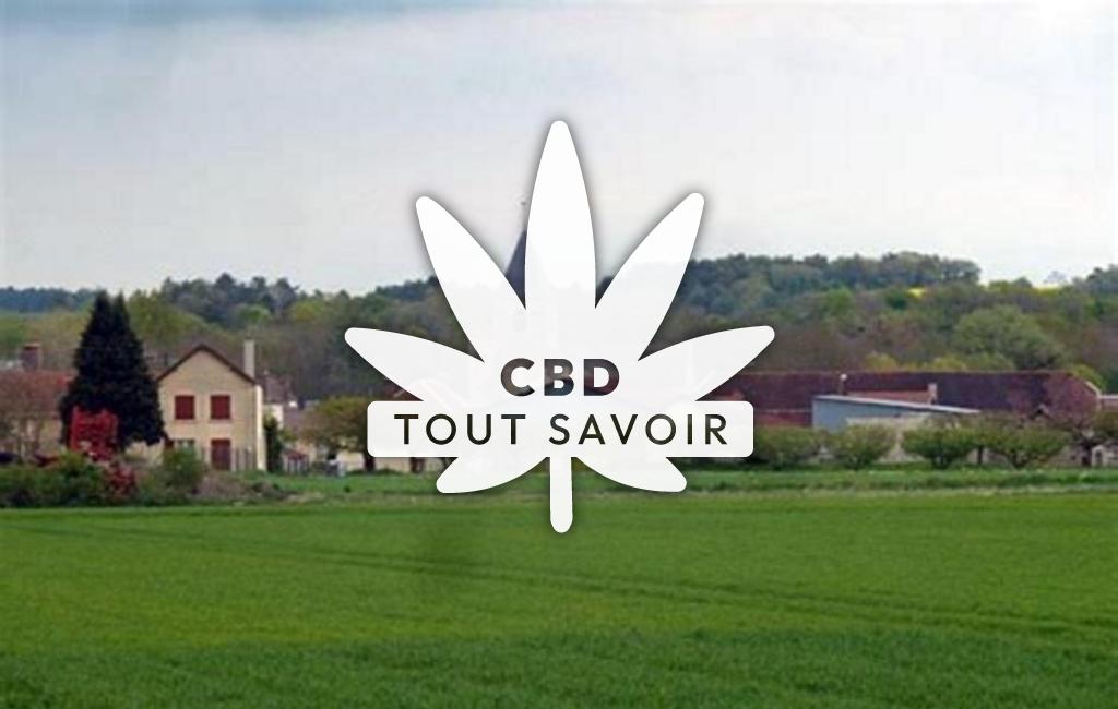 Village à Jully-sur-Sarce avec feuille Cannabis CBD