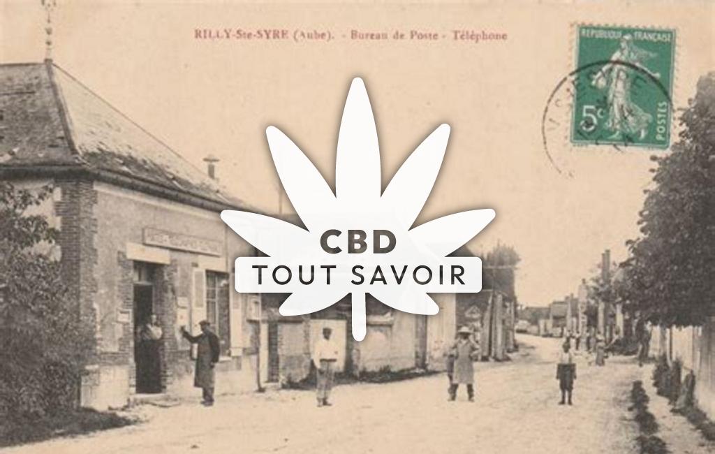 Village à Rilly-Sainte-Syre avec feuille Cannabis CBD