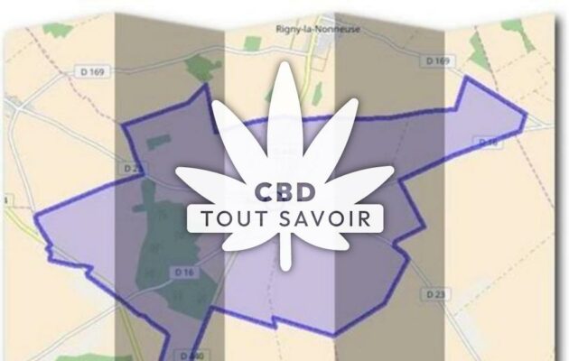 Village à Avon-la-Peze avec feuille Cannabis CBD