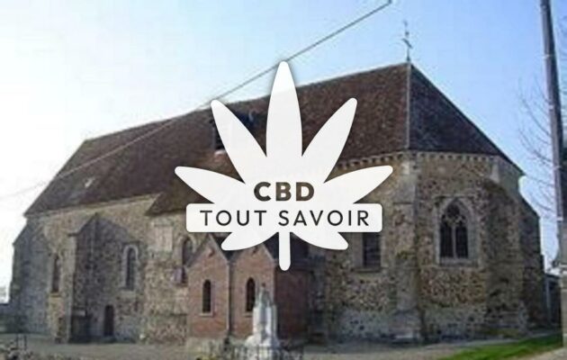 Village à Bercenay-le-Hayer avec feuille Cannabis CBD