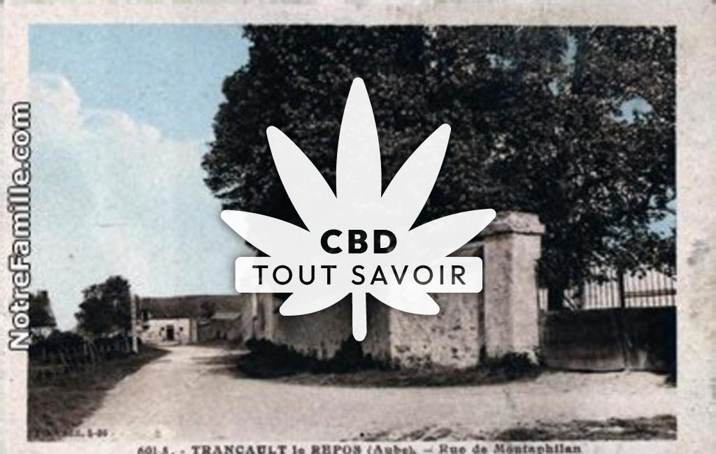 Village à Trancault avec feuille Cannabis CBD