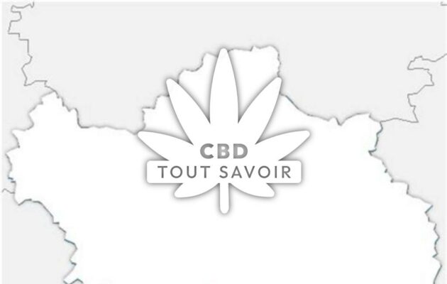 Village à Longeville-sur-Mogne avec feuille Cannabis CBD