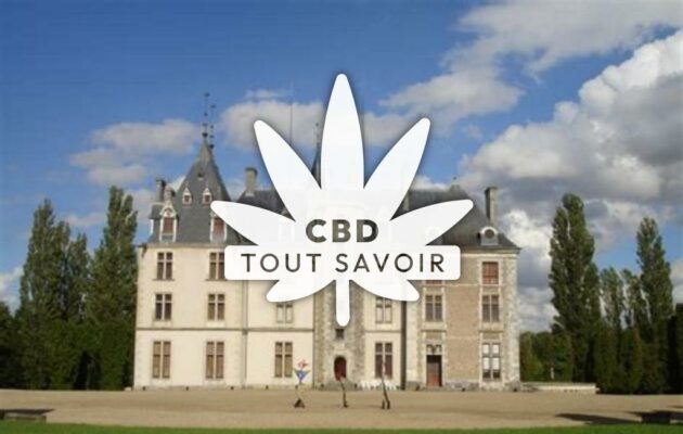 Village à Maupas avec feuille Cannabis CBD