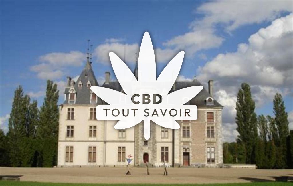 Village à Maupas avec feuille Cannabis CBD