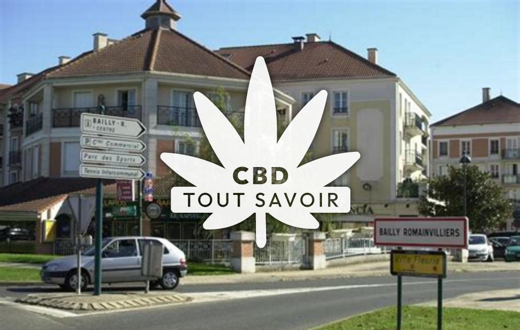 Village à Bailly-le-Franc avec feuille Cannabis CBD