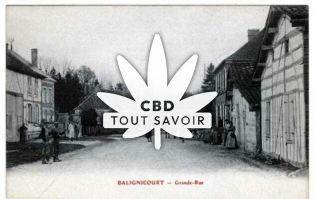 Village à Balignicourt avec feuille Cannabis CBD