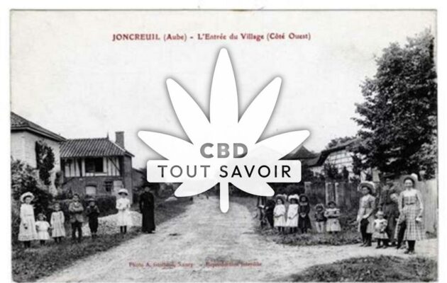 Village à Joncreuil avec feuille Cannabis CBD