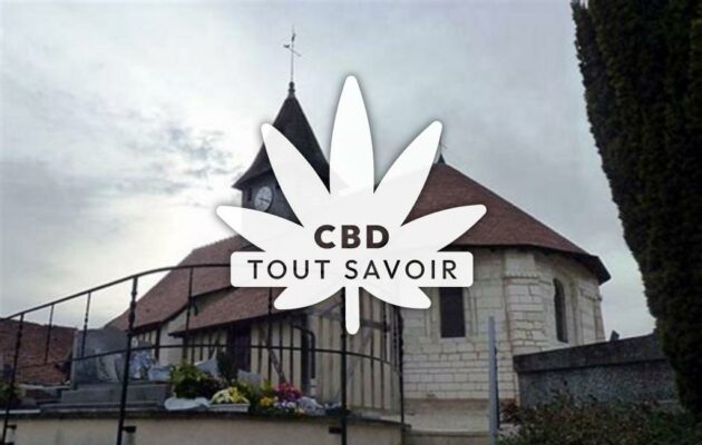 Village à Pars-les-Chavanges avec feuille Cannabis CBD