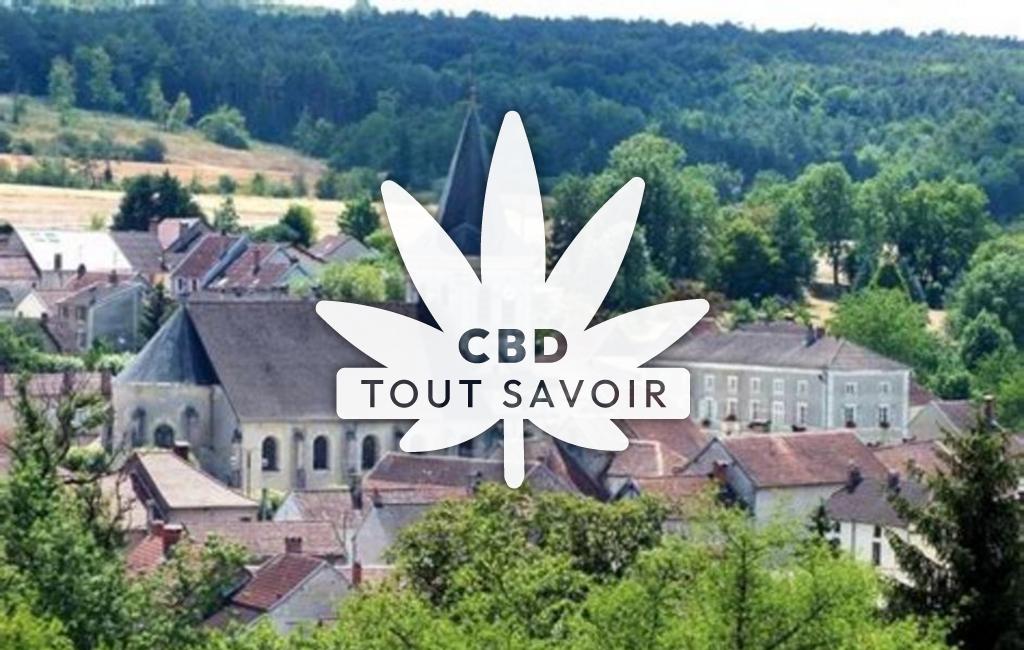 Village à Cunfin avec feuille Cannabis CBD