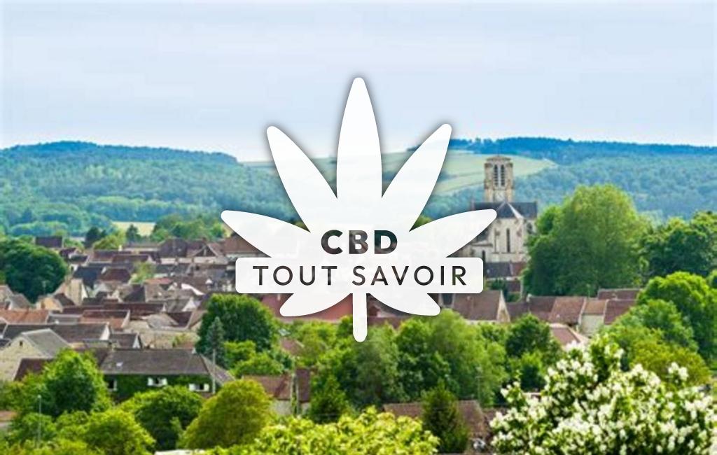 Village à Essoyes avec feuille Cannabis CBD