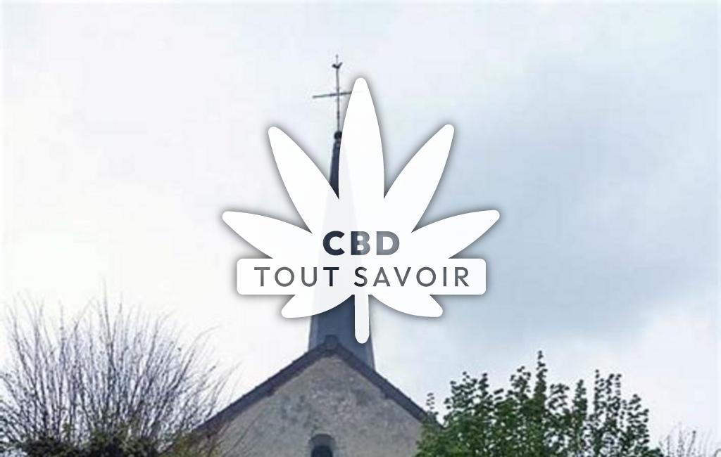 Village à Verpillieres-sur-Ource avec feuille Cannabis CBD