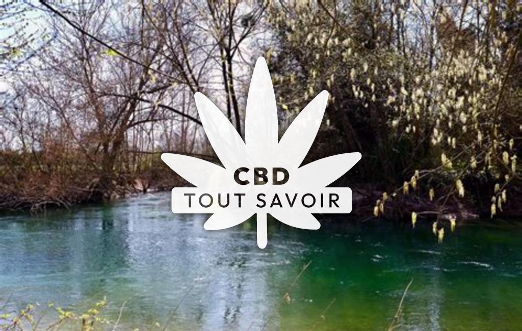 Village à Clerey avec feuille Cannabis CBD