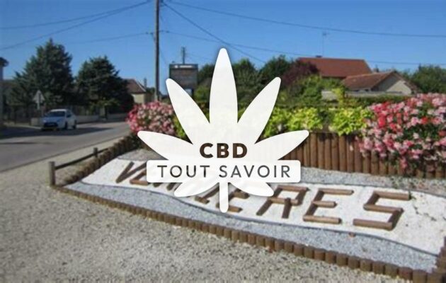 Village à Verrieres avec feuille Cannabis CBD