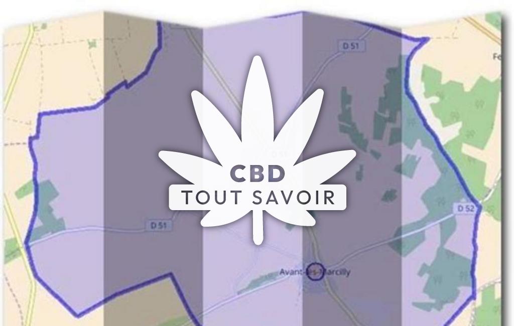 Village à Avant-les-Marcilly avec feuille Cannabis CBD