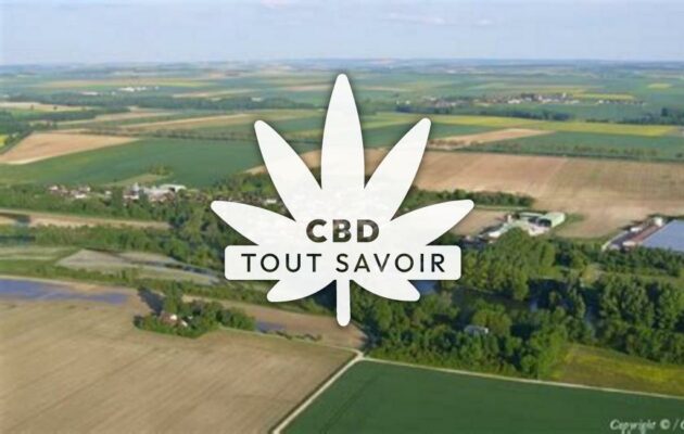 Village à Courceroy avec feuille Cannabis CBD