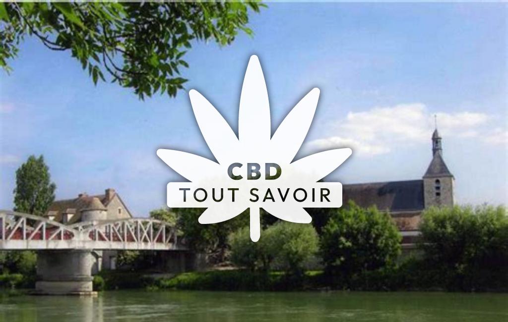 Village à Marnay-sur-Seine avec feuille Cannabis CBD