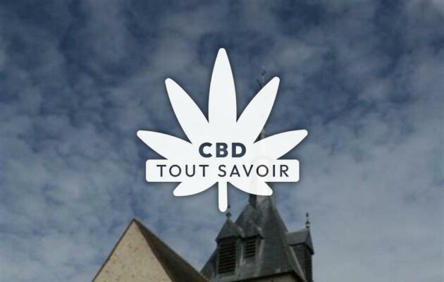 Village à Pont-sur-Seine avec feuille Cannabis CBD