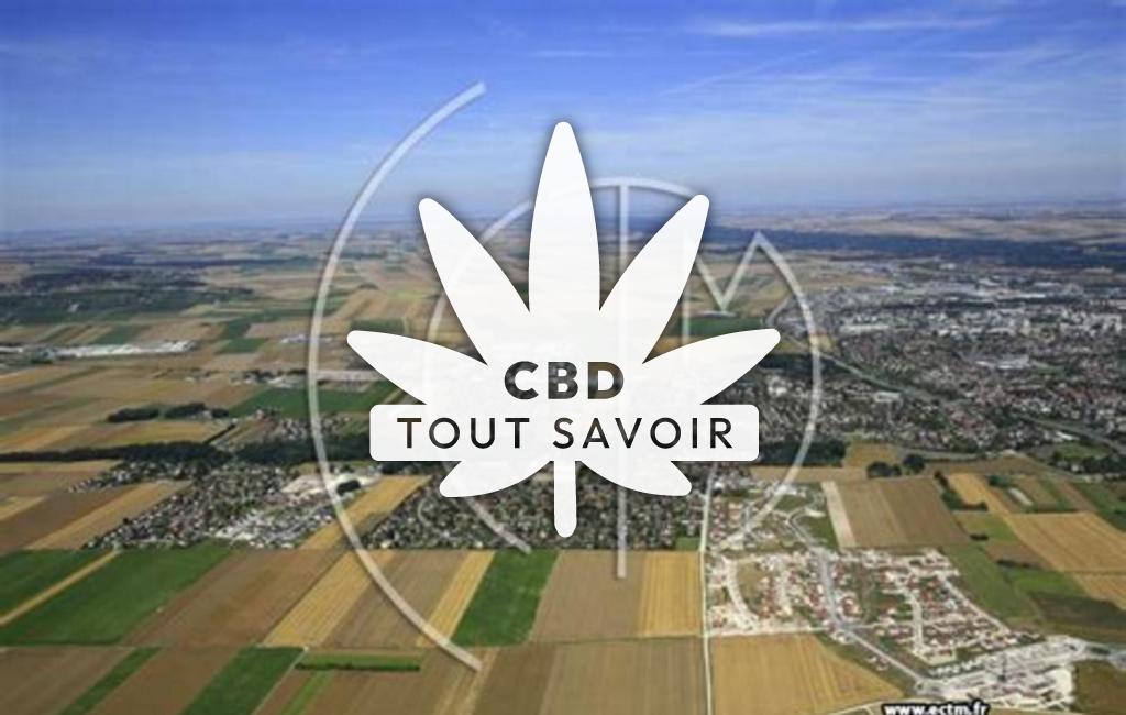 Village à La-Riviere-de-Corps avec feuille Cannabis CBD