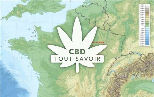 Village à Blaincourt-sur-Aube avec feuille Cannabis CBD