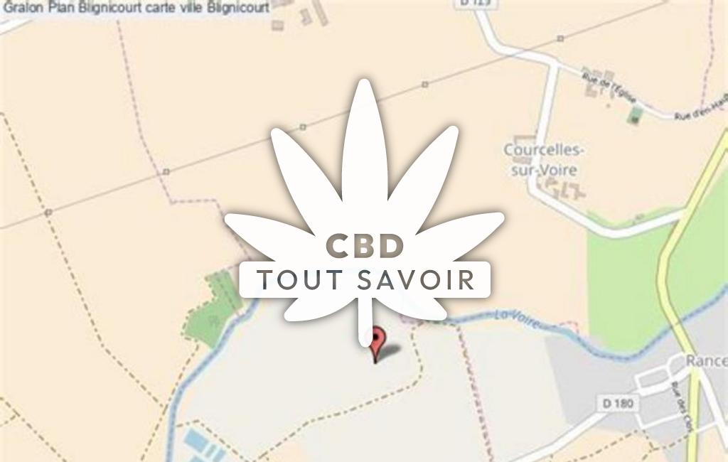 Village à Blignicourt avec feuille Cannabis CBD