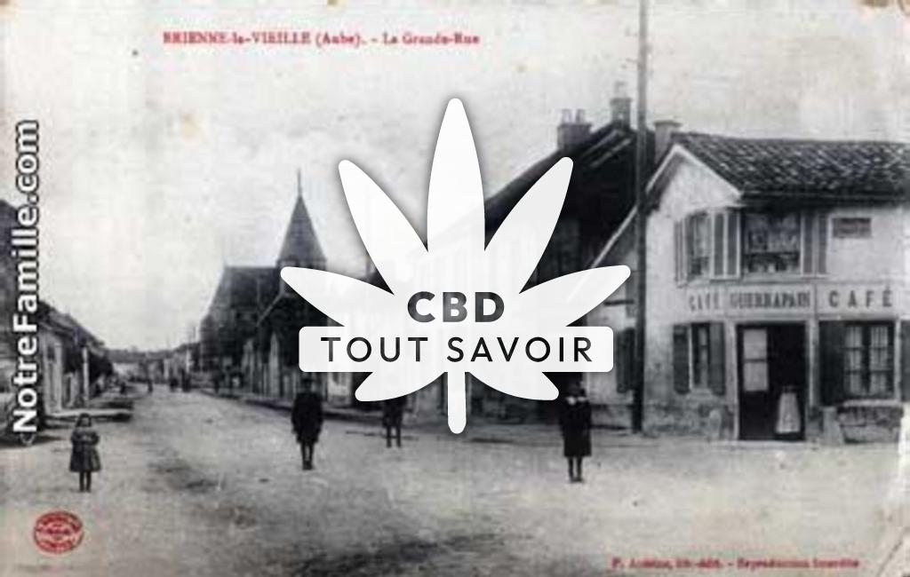 Village à Brienne-la-Vieille avec feuille Cannabis CBD