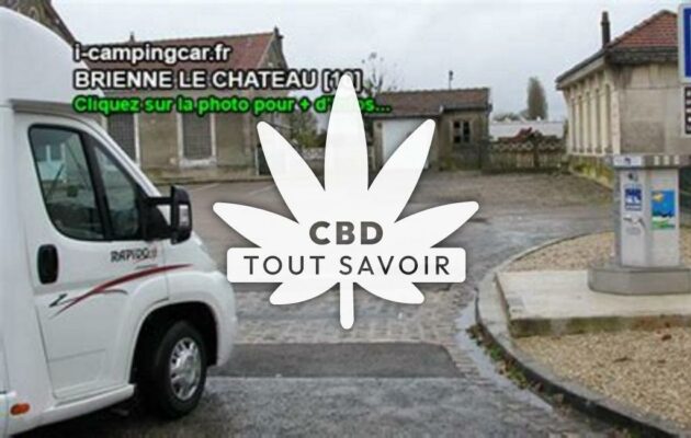 Village à Brienne-le-Chateau avec feuille Cannabis CBD