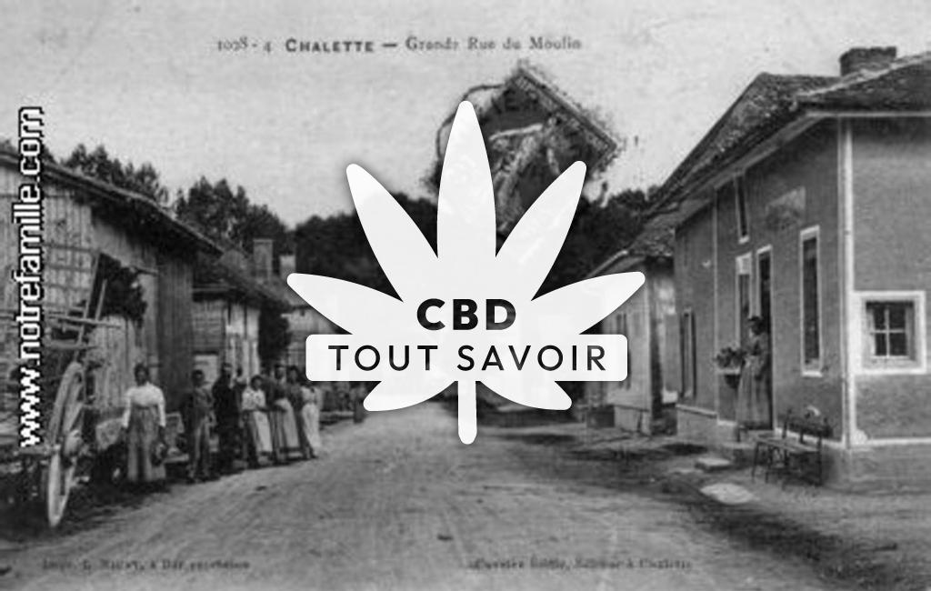 Village à Chalette-sur-Voire avec feuille Cannabis CBD