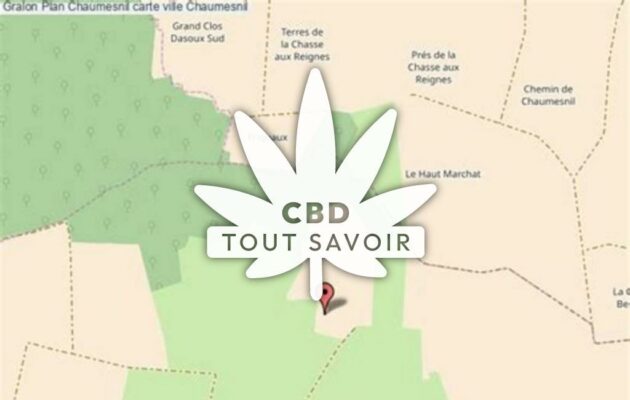 Village à Chaumesnil avec feuille Cannabis CBD