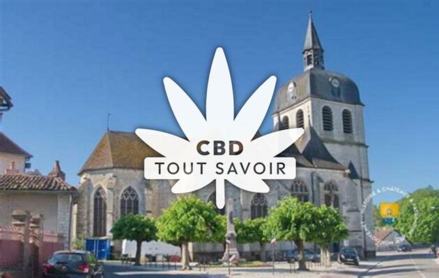 Village à Dienville avec feuille Cannabis CBD