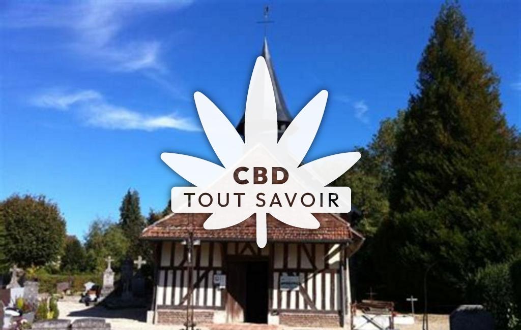 Village à Epagne avec feuille Cannabis CBD