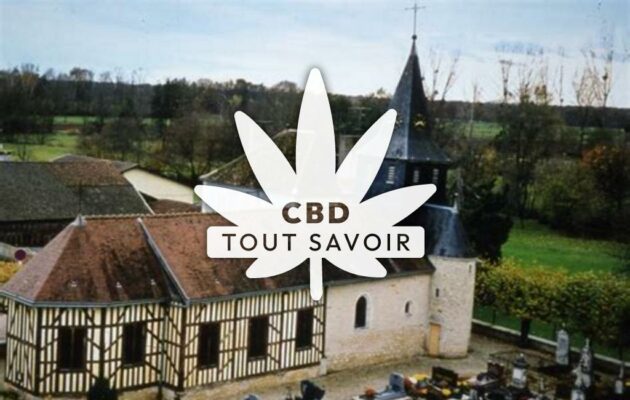 Village à Juzanvigny avec feuille Cannabis CBD