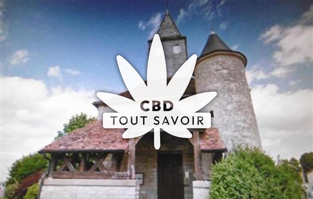 Village à La-Rothiere avec feuille Cannabis CBD