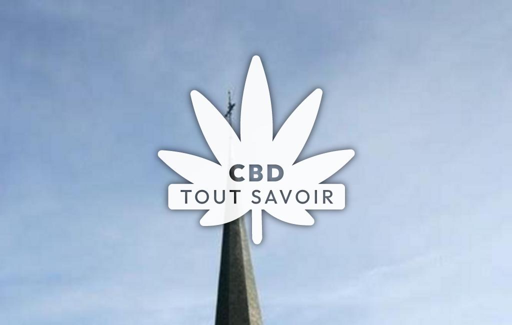 Village à Lesmont avec feuille Cannabis CBD