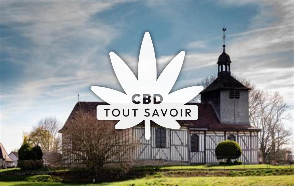 Village à Mathaux avec feuille Cannabis CBD