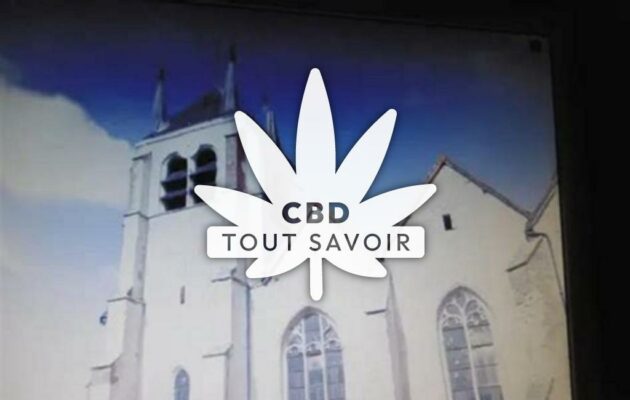 Village à Pel-Et-Der avec feuille Cannabis CBD