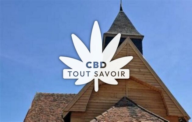 Village à Perthes-les-Brienne avec feuille Cannabis CBD